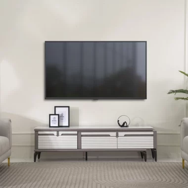 Eyfel Extendable Tv Unit – Col Offwhite/Taupe