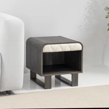 Mercury End Table -Dark Grey Beige
