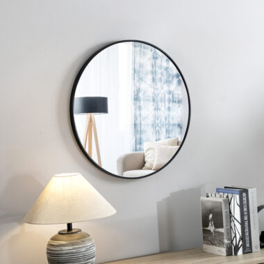 Novo Metal Wall Mirror Black -60X2.8X60cm