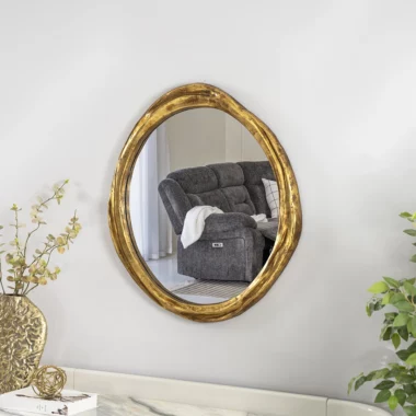 Novo Metal Wall Mirror Gold 81X4X74 cm