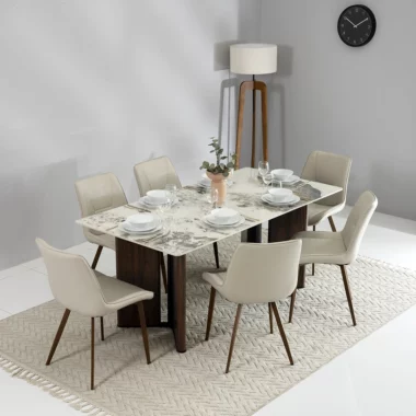 Stone wave Dining Set 6-Seater