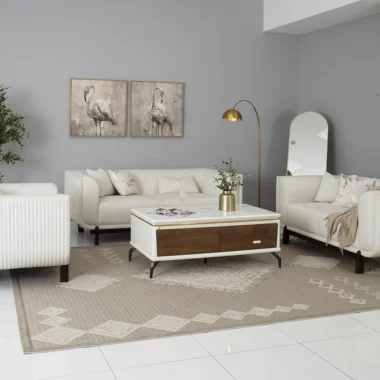The Adeline Sofa Set In Fabric