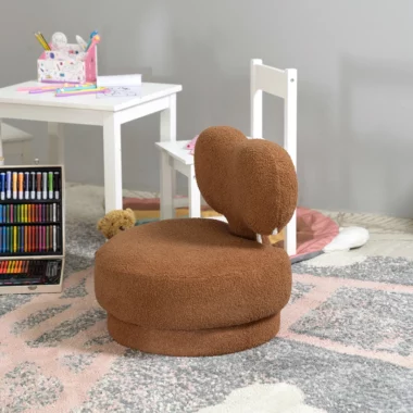 Heart Kids Stool – Coffee