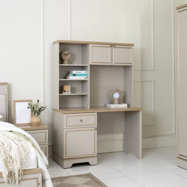 Riverina Study Desk – Grey/Oak