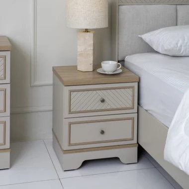 Riverina Night Stand – Grey Oak