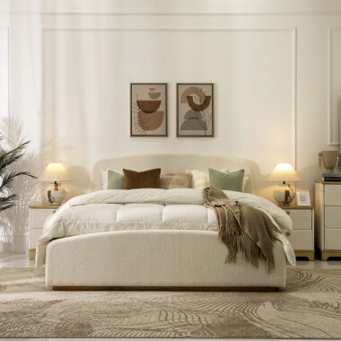 Versai BedRoom Set W/O Wardrobe 200*180 – White
