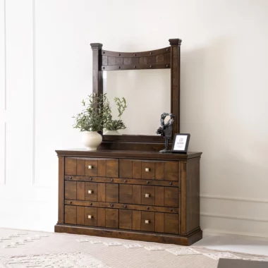 Alexandia Dresser W/T Mirror – Walnut