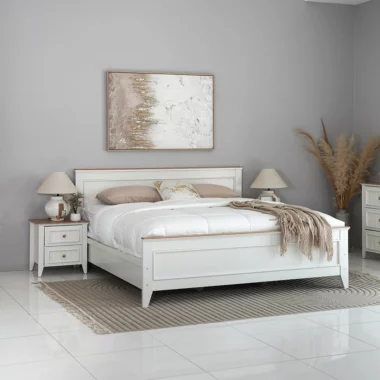 Emma Bedroom Set 6pcs 200*180 -Oak White