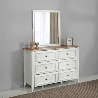 Emma Dresser With Mirror -Oak White