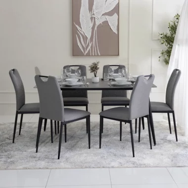 Jolan Dining Set 1+6 – Grey