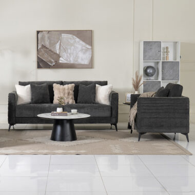 Line Sofa Set – Charcoal