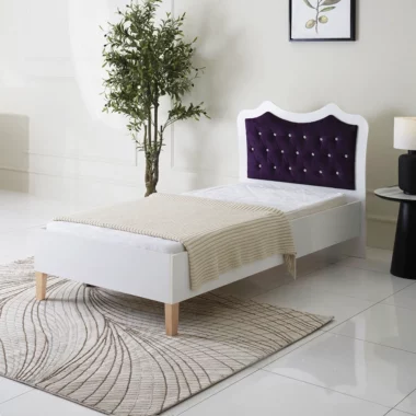 Pretty Kids Bed – Purple & White