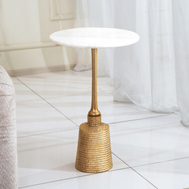 Capri Side Table With Marble Top