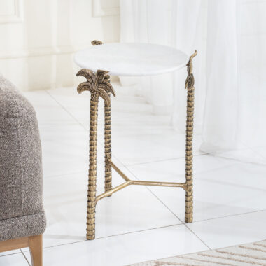 Nakhla Tree Table White Marble Top