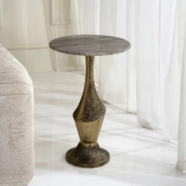 Alford Side Table With Marble Top