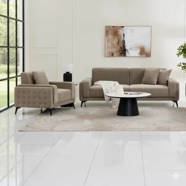 Cero 6-Seater Sofa Set -Brown