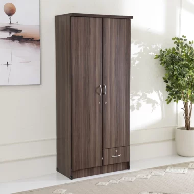 Donni 2 Door Wardrobe -Walnut