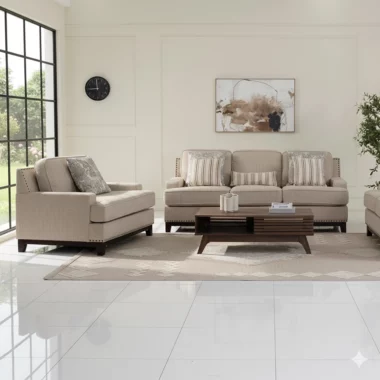 Zayilee 6-Seater Sofa Set -Brown