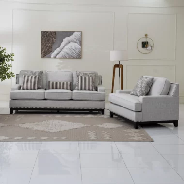 Zayilee 6-Seater Sofa Set -Light Grey