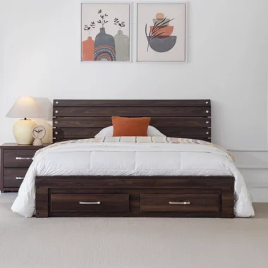 Como Queen Bed 200×160 -Walnut