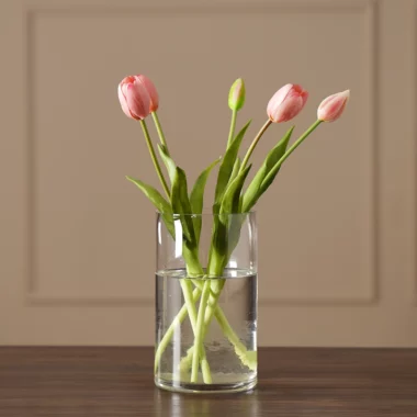 Grevia Tulip Flower Without Vase -Pink 39Cm