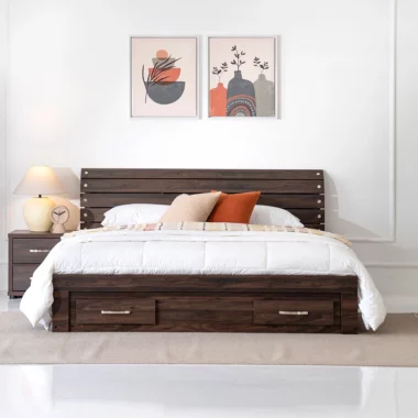 Como King Bed 200×180 -Walnut