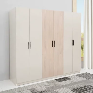 Helio 6 Door Wardrobe -Beige