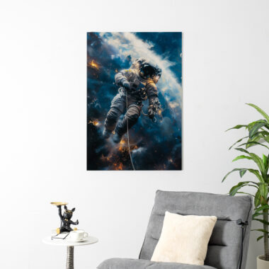 Opaline Astronaut Tempered Glass Wall Art -80x120cm