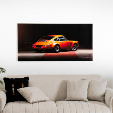 Opaline Porsche Car Tempered Glass Wall Art -140x70cm