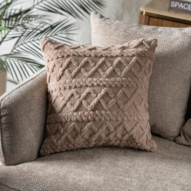 Miraj Jacquard Cushion Khaki -45x45cm