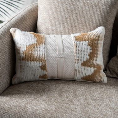 Miraj Patchwork Cushion Cream -30x50cm