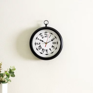 Chronos Wall Clock Black/White -30cm