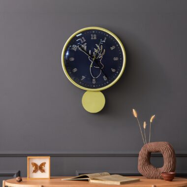 Chronos Wall Clock Blue/Gold -30cm