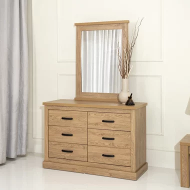 Majestic Dresser With Mirror -Oak