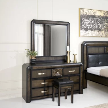 Rosemary Dresser With Mirror -Brown