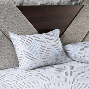 Alurea Set Of 2 Pillow Case -Blue/White -50×75+15cm