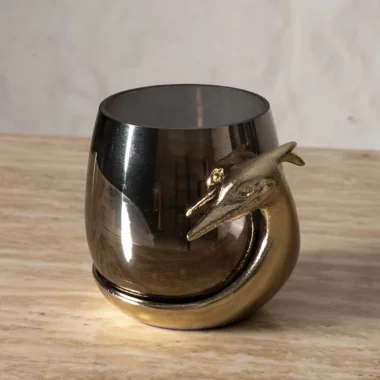 Serenya Votive Candle Holder Gold & Bronze -11×9.5x9cm