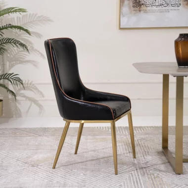 BY008 Dining Chair PVC -Black