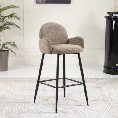 Curvy Bar Stool -Brown & Black