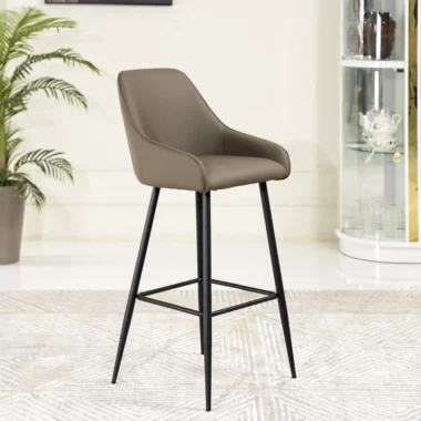 Diva Bar Stool -Dark Khaki & Black