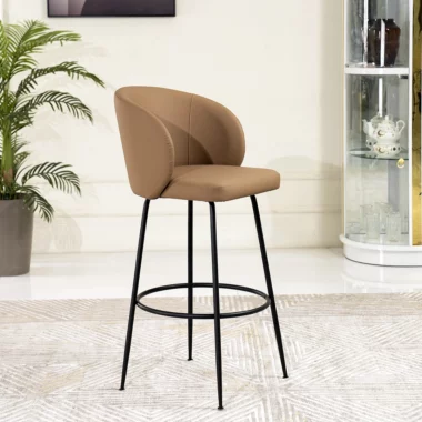 Holsted Bar Stool -Brown & Black