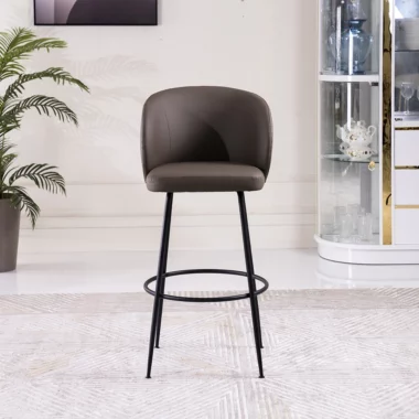 Holsted Bar Stool -Dark Khaki & Black