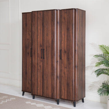 Suzanne 4 Door Wardrobe -Columbia Walnut