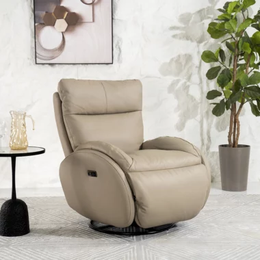 Spring Single Electric Recliner – Taupe
