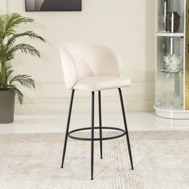 Stella Bar Stool Col Beige & Black