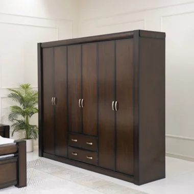 Victoria 6 Door Wardrobe -Chocolate