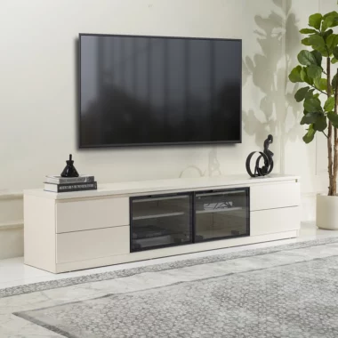 Cicada Tv Unit -Black Oak & Beige