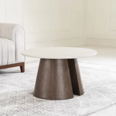 Colton Coffee Table -Light Grey & Dark Walnut
