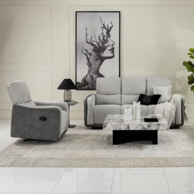 Gilmore 6-Seater Recliner Sofa Set -Grey