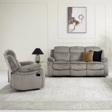 Jules 6-Seater Recliner Sofa Set -Grey